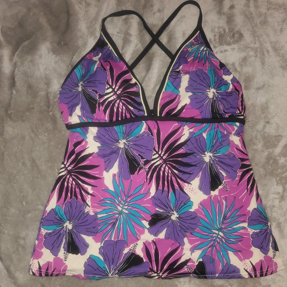 Floral swim top